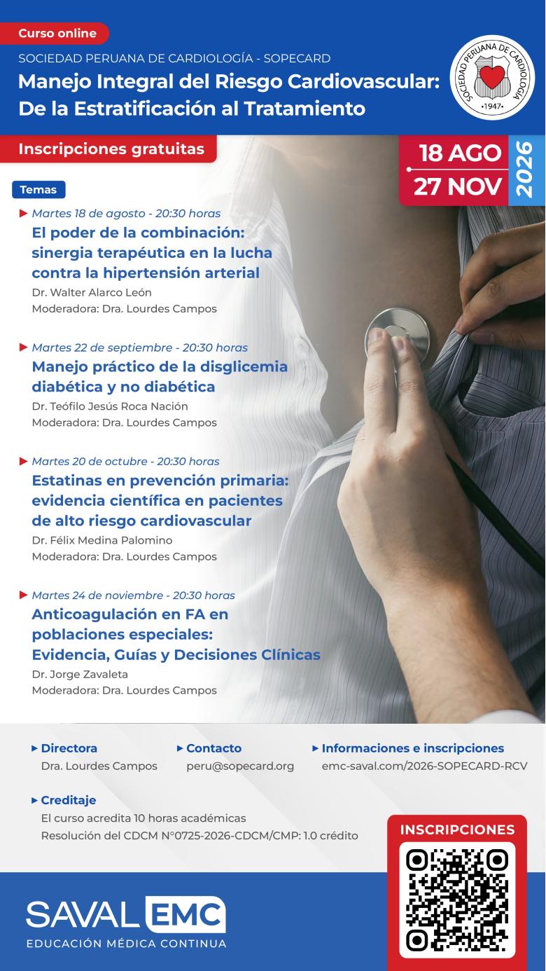 Manejo integral de riesgo cardiovascular: de la estratificación al tratamiento 